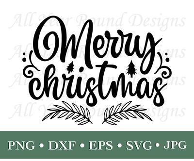 Christmas Decor SVG PNG DXF EPS JPG Digital File Download, Merry Christmas Designs For Cricut, Silhouette, Sublimati - image2